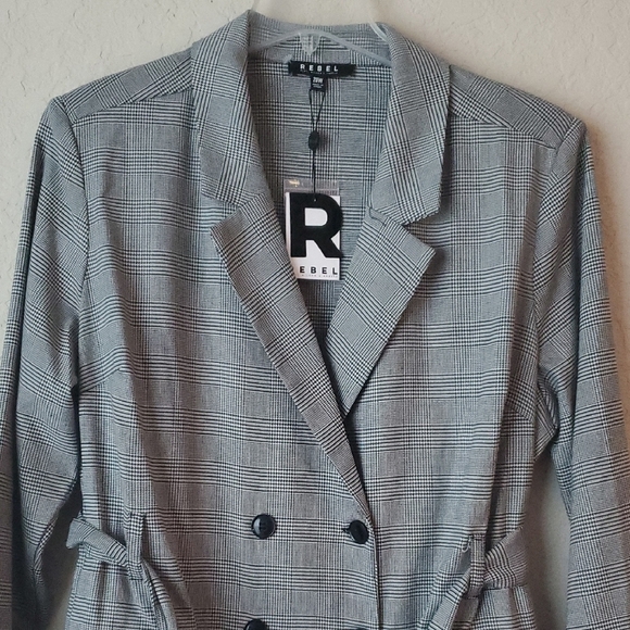 NWT Rebel Wilson x Angels Plus Small Parton Plaid Blazer Dress 20W - Picture 2 of 6